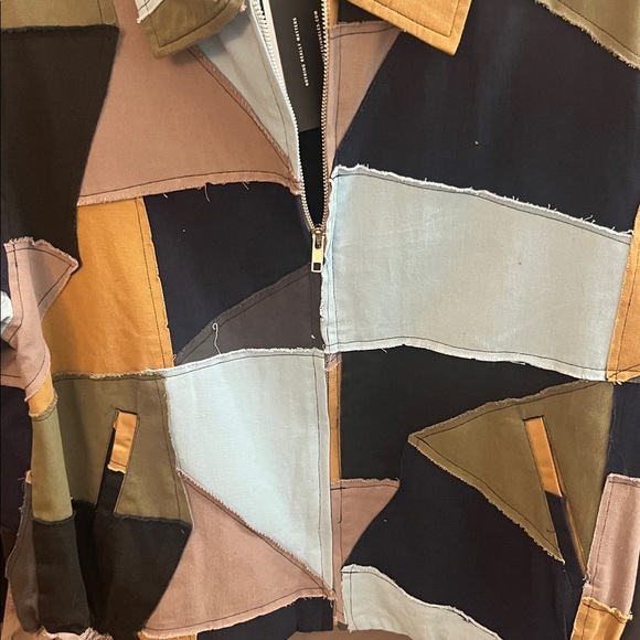 Jungles Geometric Patchwork Bomber Jacket - Picture 4 of 7